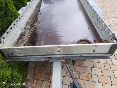 Przyczepa pod koparkę z najazdami,  oryginał.