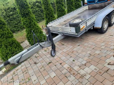 Przyczepa pod koparkę z najazdami,  oryginał.