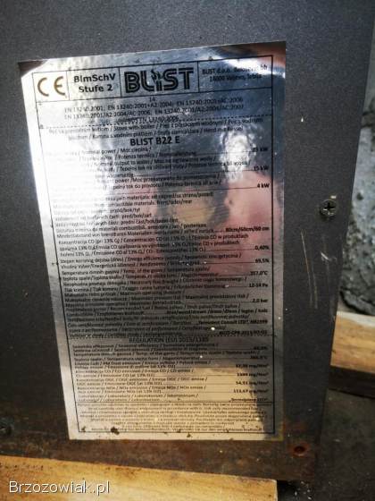 Piec kominkowy Blist 14kw z wymiennikiem ciepła