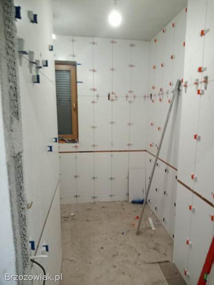 Układanie płytek.  Prace z płytami GK