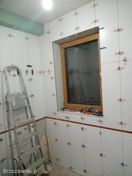 Układanie płytek.  Prace z płytami GK