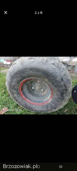 Oś z kołami 8 cali