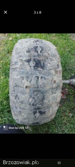 Oś z kołami 8 cali