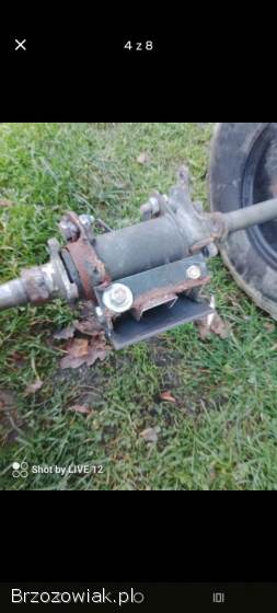 Oś z kołami 8 cali