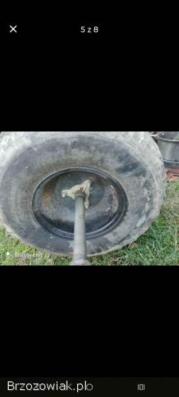 Oś z kołami 8 cali