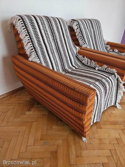 2 fotele PRL w bdb stanie