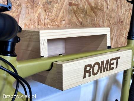 Półka wieszak na rower wisząca ścienna,  lite drewno