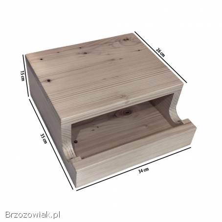 Półka wieszak na rower wisząca ścienna,  lite drewno