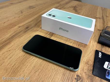 Okazja!  Iphone 11 -  Zielony!  128GB!  Gwarancja!  Super Stan!  Bat 100