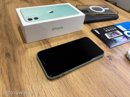 Okazja!  Iphone 11 -  Zielony!  128GB!  Gwarancja!  Super Stan!  Bat 100