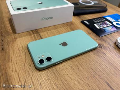 Okazja!  Iphone 11 -  Zielony!  128GB!  Gwarancja!  Super Stan!  Bat 100