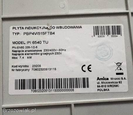 Płyta indukcyjna Amica model PI 6540 TU