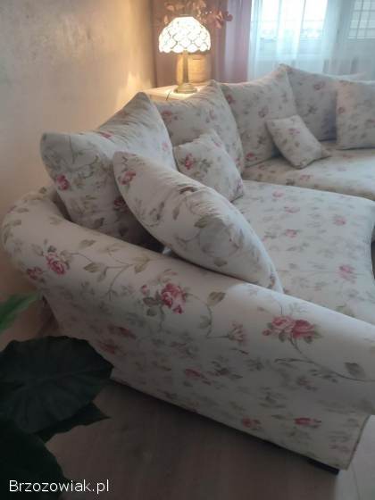 Sofa do salonu,  kwiaty