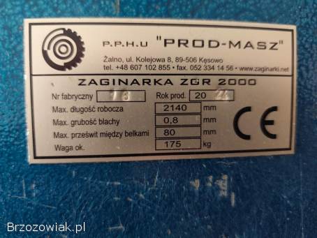 Giętarka zaginarka dekarska