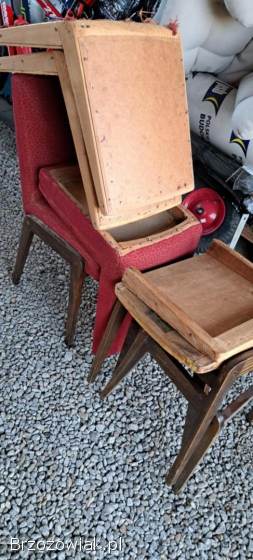 Krzesła vintage PRL kilkanaście sztuk