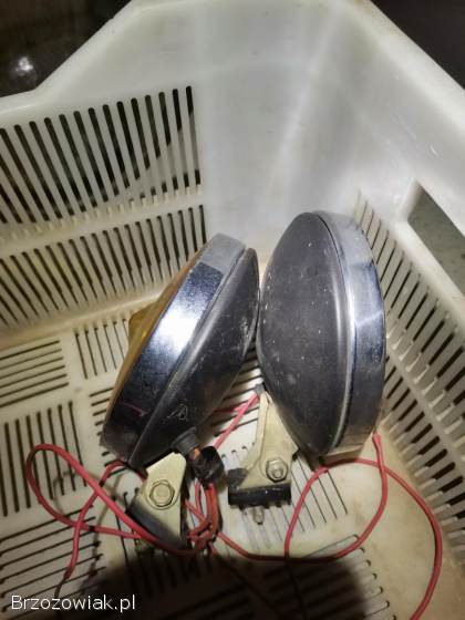 Lampy(halogen) przeciwmglowe stare żółte l.  Polonez,  Fiat 125,  Warszawa