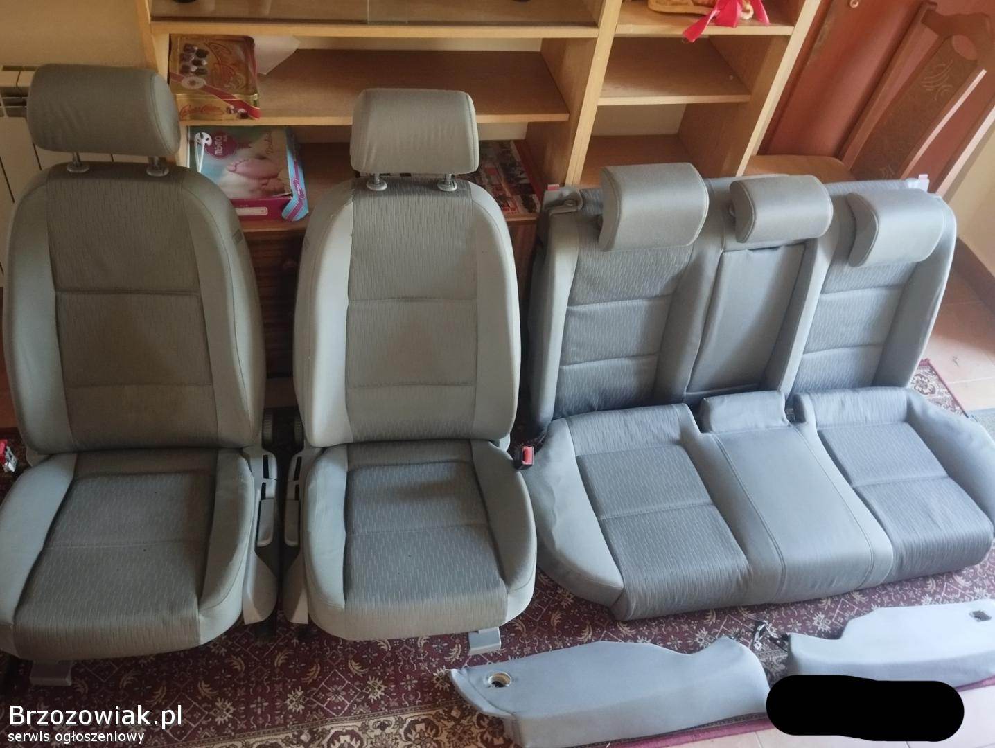 Fotele Audi A4 B7 cały komplet przód+tył,  szare zadbane
