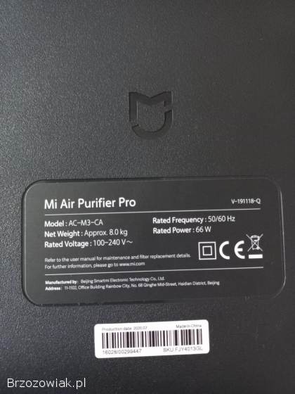 Oczyszczacz powietrza xiaomi