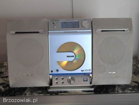 Wieża Philips CD USB mp-3 kolumny.  sprawna.  DOSTAWA