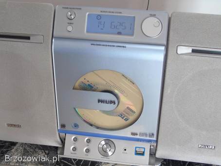Wieża Philips CD USB mp-3 kolumny.  sprawna.  DOSTAWA