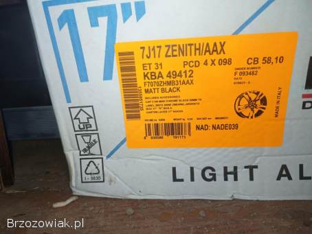 Felgi R17 4x98,  NOWE,  NIEUŻYWANE