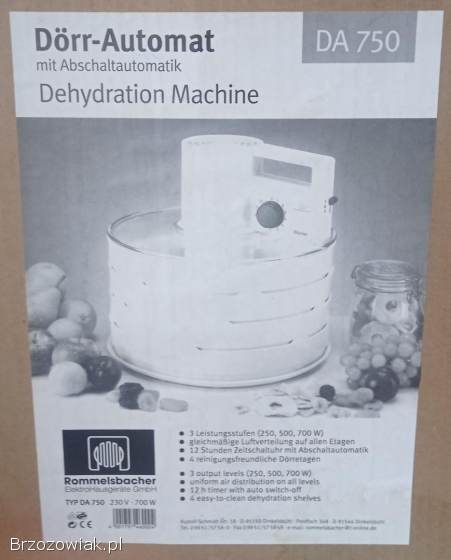 Dehydrator 700W– Suszarka do owoców i warzyw nie używany
