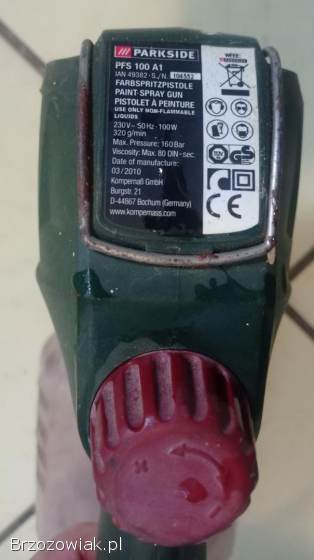 Pistolet natryskowy do farb parkside PFS 100 A1