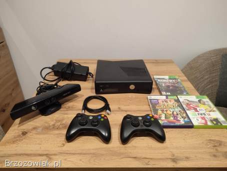 Okazja!  Xbox 360 Slim 250GB+ kinect+ 2 pady i gry!  Super Stan!