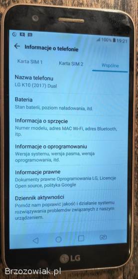 Smartfon LG K10 2017 2 GB / 16 GB