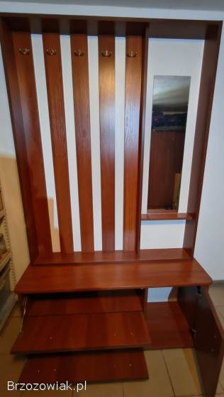 Wieszak,  szafka na buty z lustrem