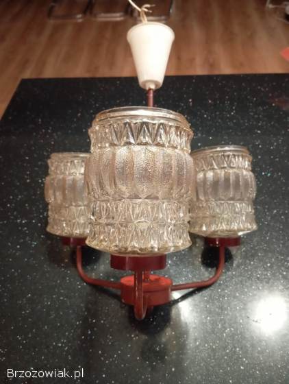 Lampy żyrandole retro vintage PRL