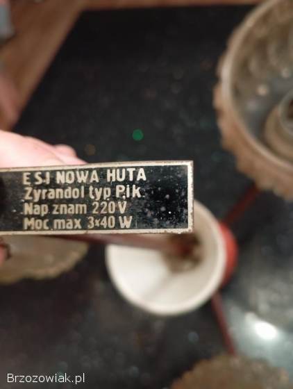 Lampy żyrandole retro vintage PRL