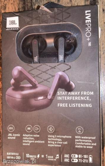 Słuchawki bezprzewodowe dokanałowe JBL Live Pro+