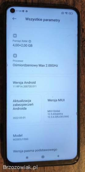 Smartfon Xiaomi Redmi Note 9 6 GB / 128 GB komplet