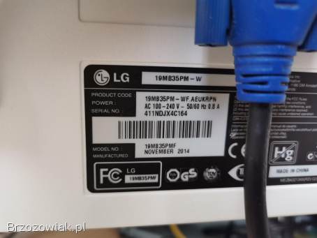 Monitor LED IPS 19 LG 19MB35PM-W