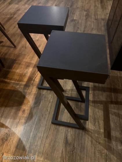 2 hokery czarne jak nowe stan idealny