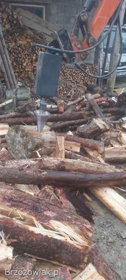 Łupanie Drewna Minikoparka łuparka świder szczypanie rąbanie