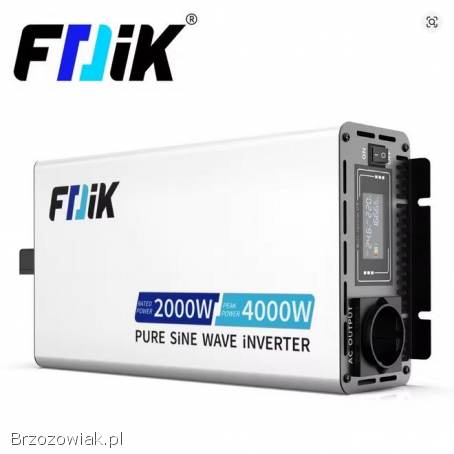 FDIK Falownik 4000W 12V na 220V -  Czysta Sinusoida mocny.