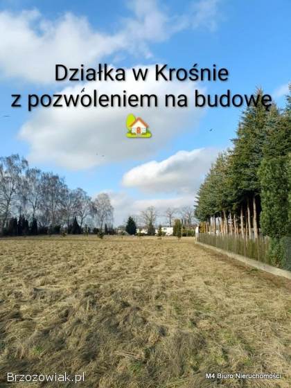 DZIAŁKA W KROŚNIE Z POZWOLENIEM NA BUDOWĘ