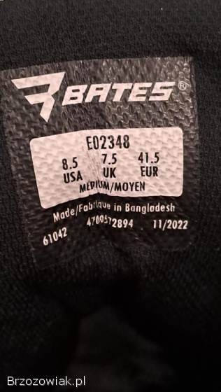 Buty Bates Delta-8 Side Zip Bates Czarne 2348,  R.  41,  5,  NOWE