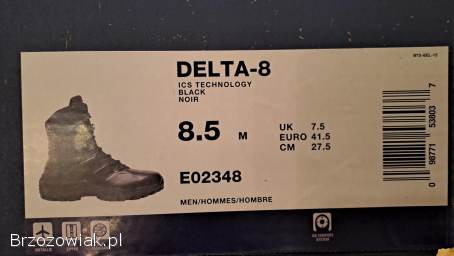Buty Bates Delta-8 Side Zip Bates Czarne 2348,  R.  41,  5,  NOWE