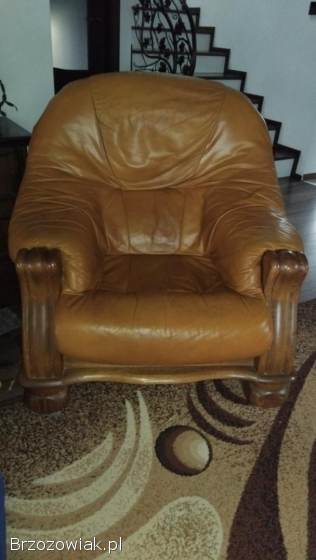 Zestaw wypoczynkowy skóra dąb