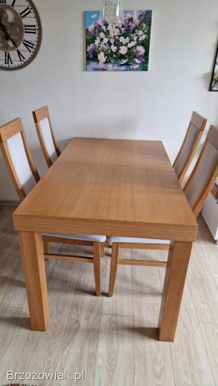 Drewniany stół dębowy + 6 krzeseł gratis
