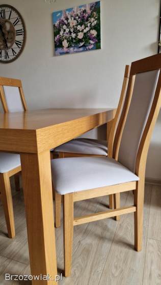 Drewniany stół dębowy + 6 krzeseł gratis