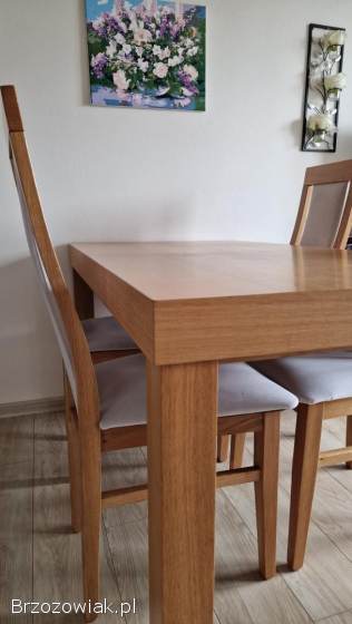 Drewniany stół dębowy + 6 krzeseł gratis