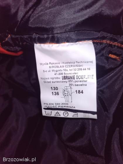 Ubranie robocze zimowe ogrodniczki,  kurtka XXXL