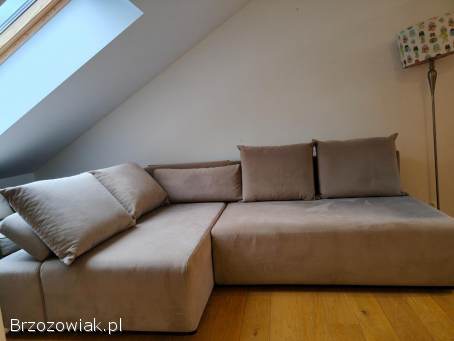 Narożnik beż aksamit