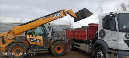 USŁUGI ŁADOWARKĄ TELESKOPOWĄ USŁUGI TRANSPORTOWE