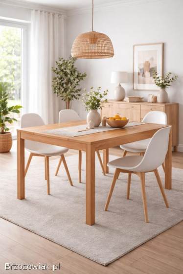 Stół Rozkładany CLASSIC S Dąb – Naturalny Fornir