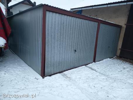 Garaż blaszany podwójny